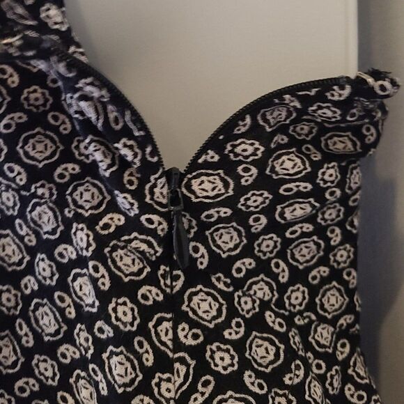 Roxy Black & White Patterned Hi-Low Midi Dress - XS - Picture 5 of 8